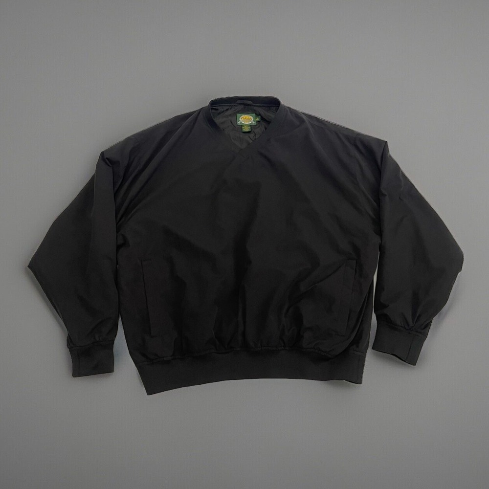 Cabelas Outdoor Gear Mens XL Black V-Neck Windbreaker Pullover Wind Shirt